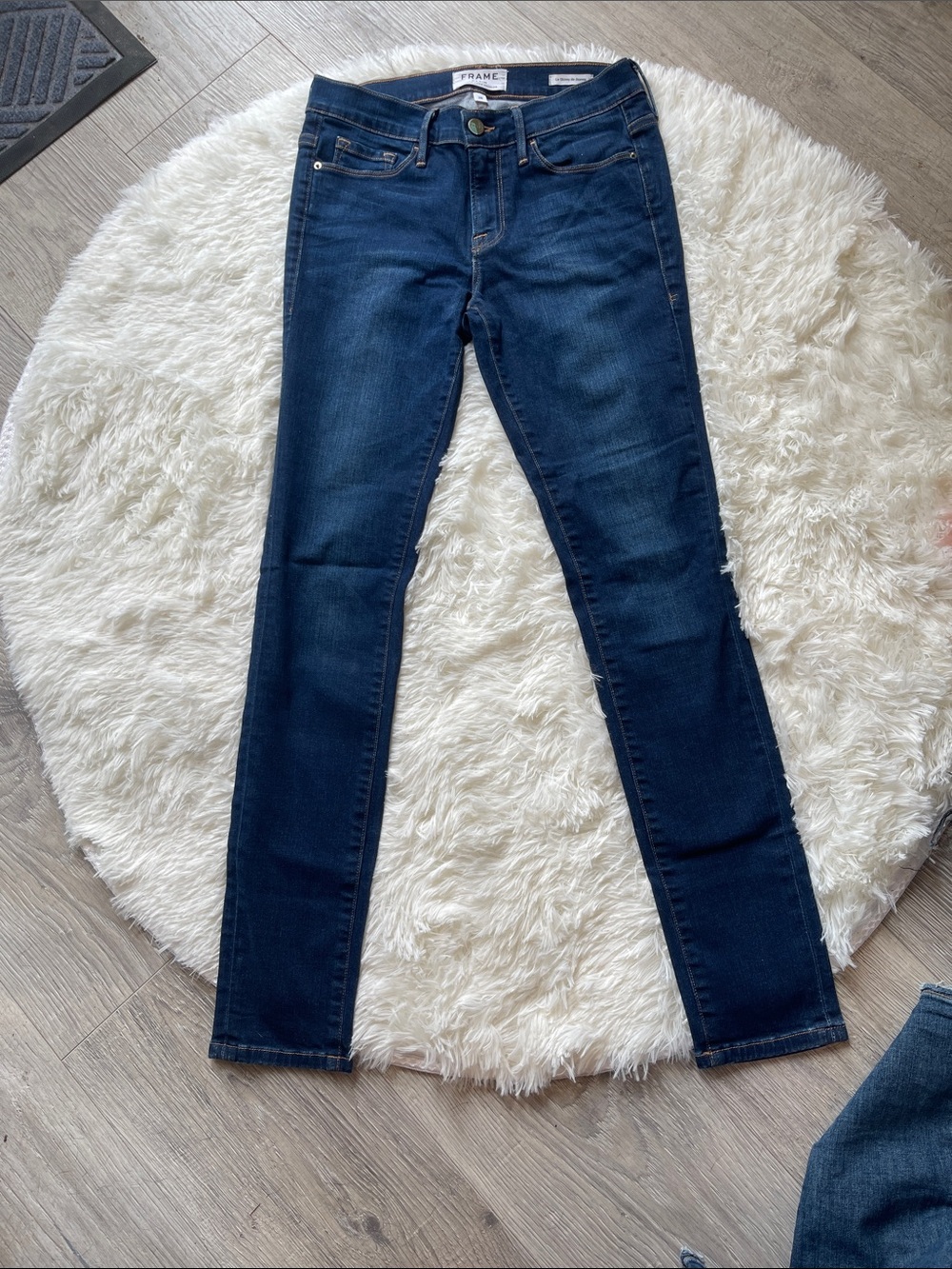 Frame Denim Dark Indigo Skinny Jeans